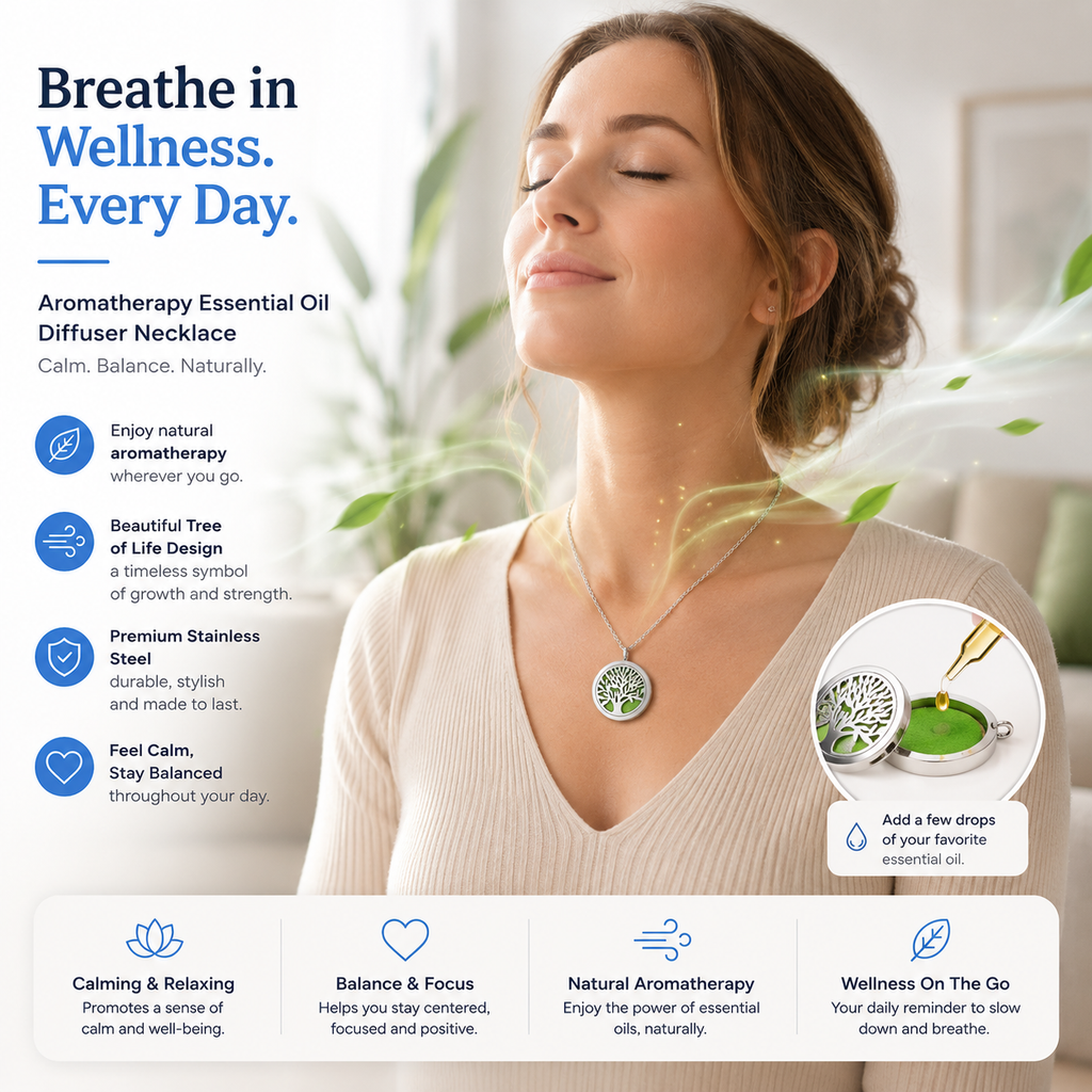 BreatheWell™ Aromatherapy Diffuser Necklace